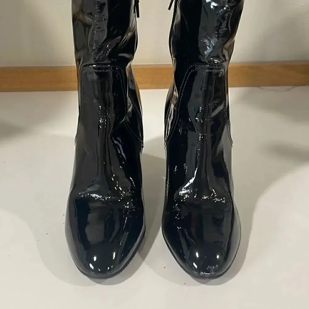 COACH PATENT LEATHER BOOTS SIZE 8.5